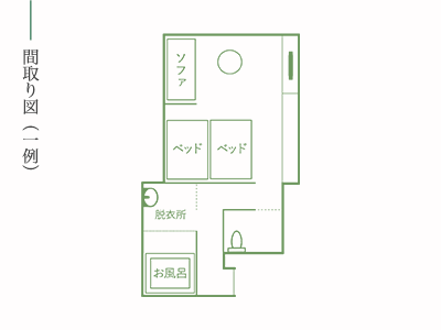 「天ゆら」特別室 間取り図（一例）