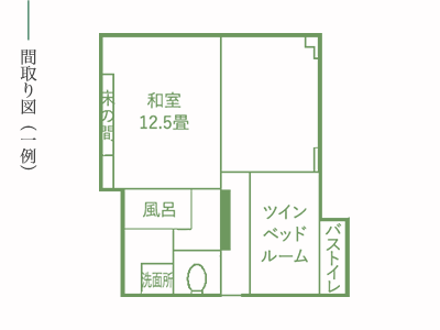 「天ゆら」特別室 間取り図(一例)